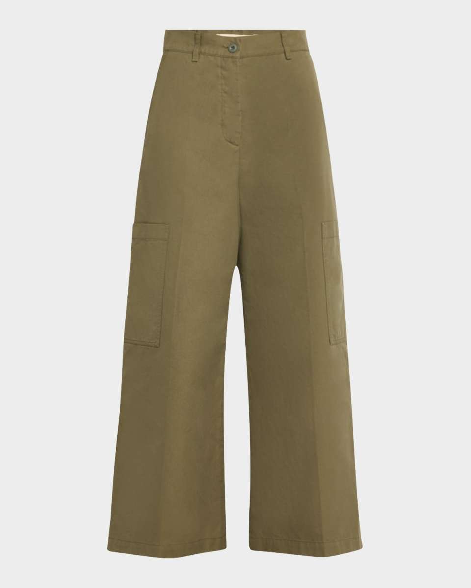 Quiz Cropped Wide-Leg Cargo Pants